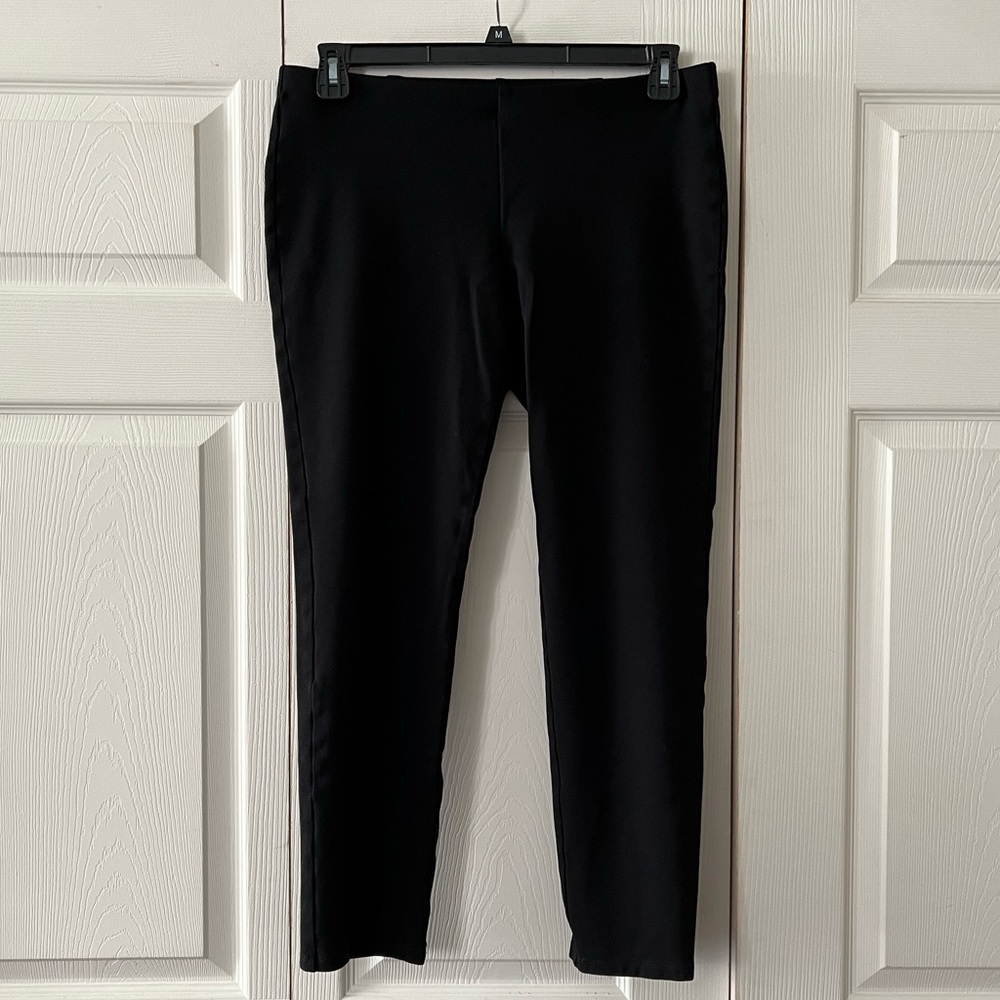 EUC — Eileen Fisher System Stretch Ponte Slim Pant Black Size M - Picture 4 of 7